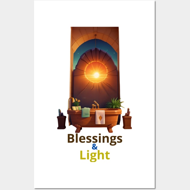 Blessings & Light / easter greetings / easter wishes Wall Art by benzshope